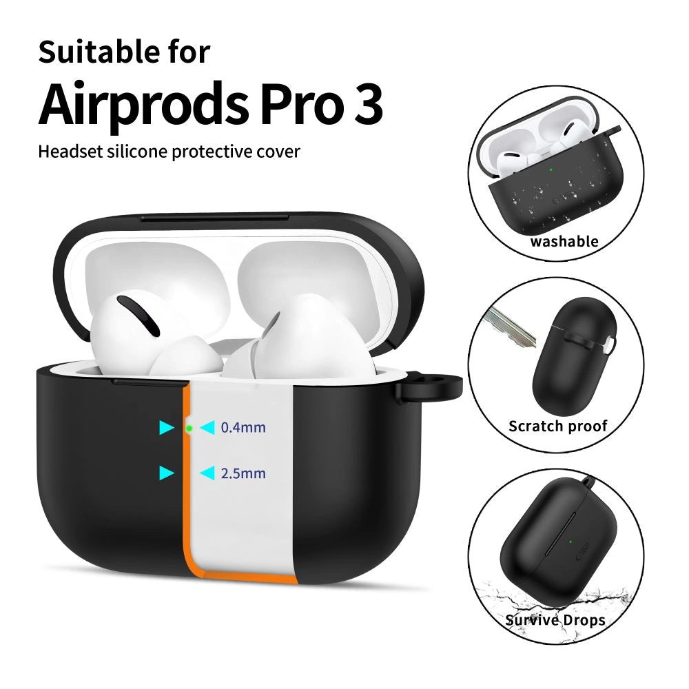 Etui Tech-Protect Silicone Hook na AirPods Pro 3 - czarne – zdjęcie 4