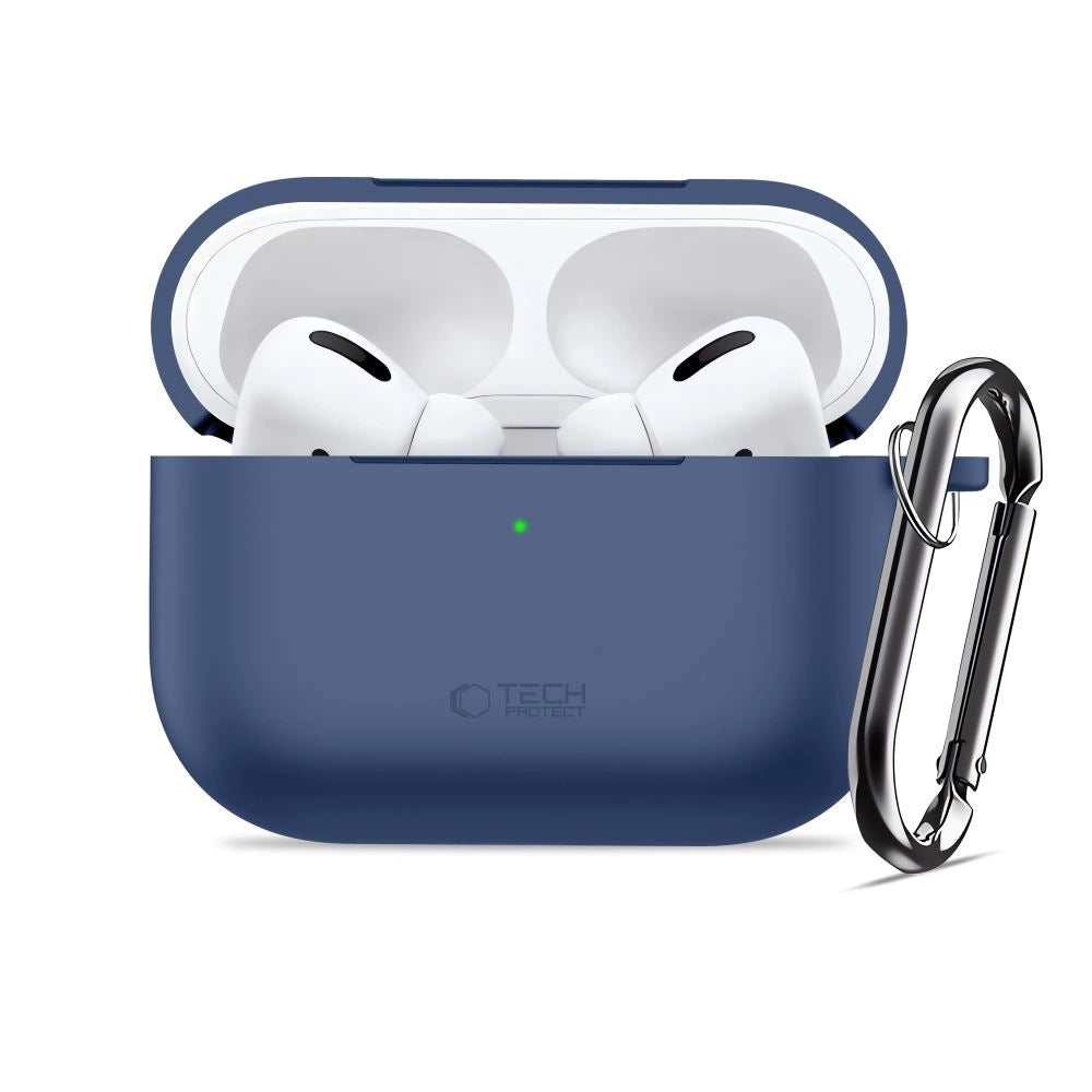Etui Tech-Protect Silicone Hook na AirPods Pro - granatowe – zdjęcie 3