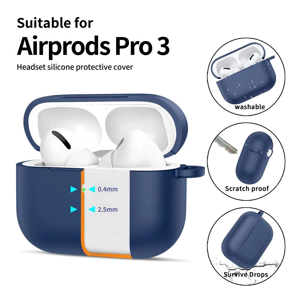 Etui Tech-Protect Silicone Hook na AirPods Pro - granatowe – zdjęcie 4