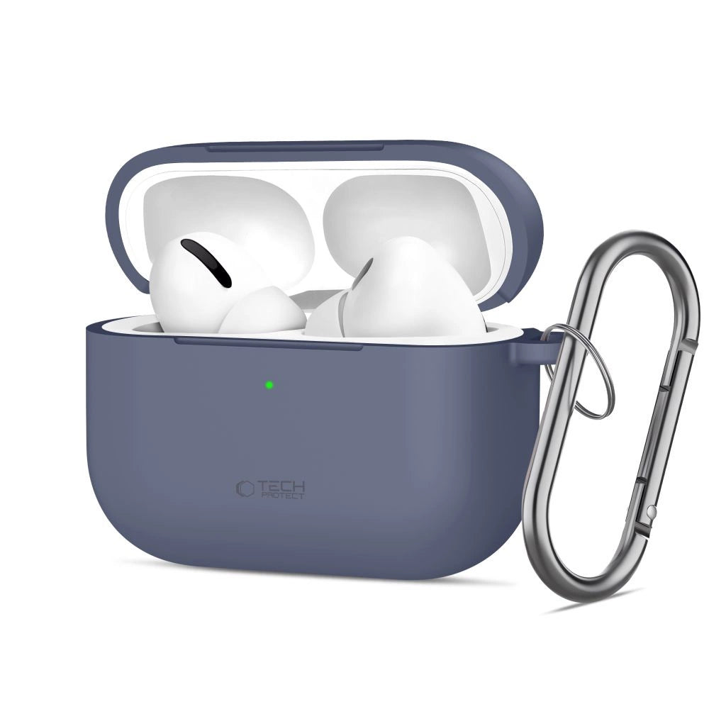 Etui Tech-Protect Silicone Hook na AirPods Pro - niebieskie