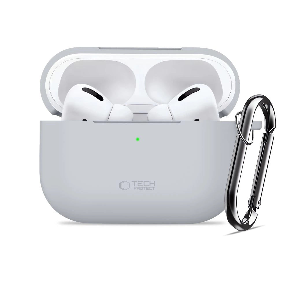 Etui Tech-Protect Silicone Hook na AirPods Pro - szare – zdjęcie 3