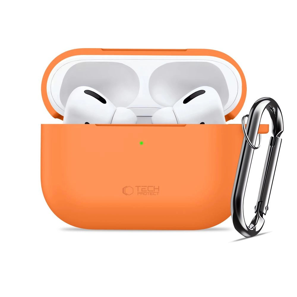 Etui Tech-Protect Silicone Hook na AirPods Pro - pomarańczowe – zdjęcie 3