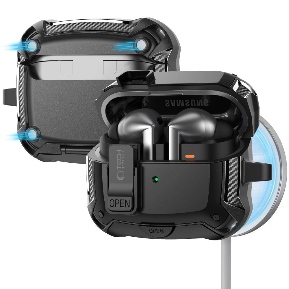 Etui Tech-Protect na Samsung Galaxy Buds 3 / 3 FE / 3 Pro - czarne – zdjęcie 2
