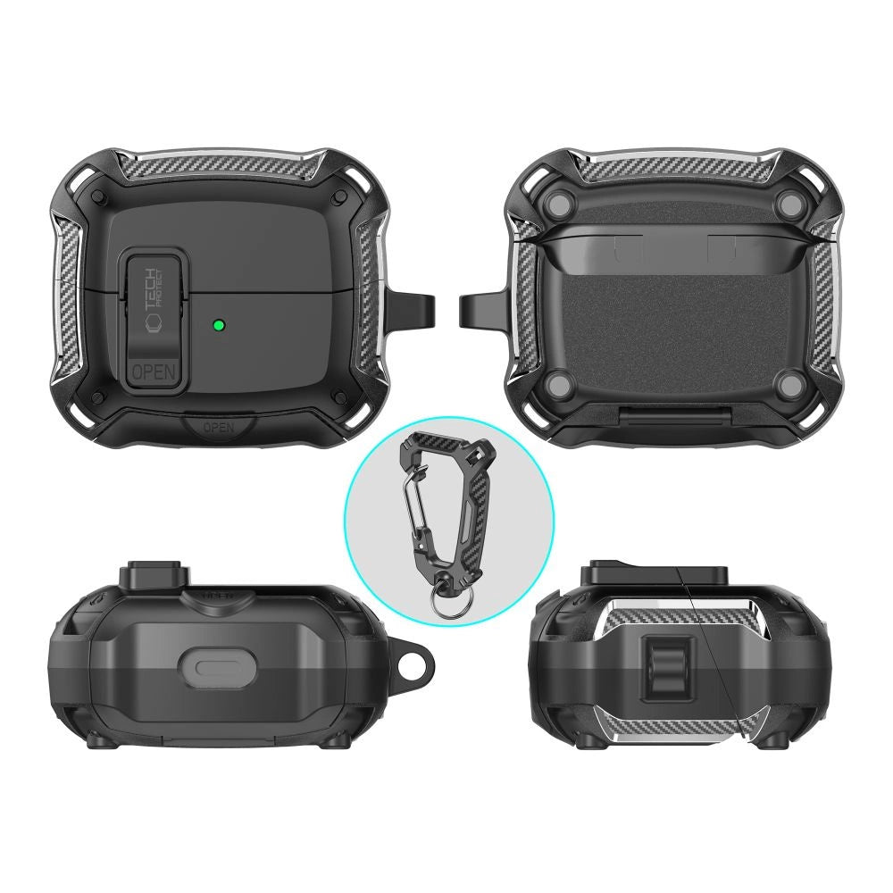 Etui Tech-Protect na Samsung Galaxy Buds 3 / 3 FE / 3 Pro - czarne – zdjęcie 3