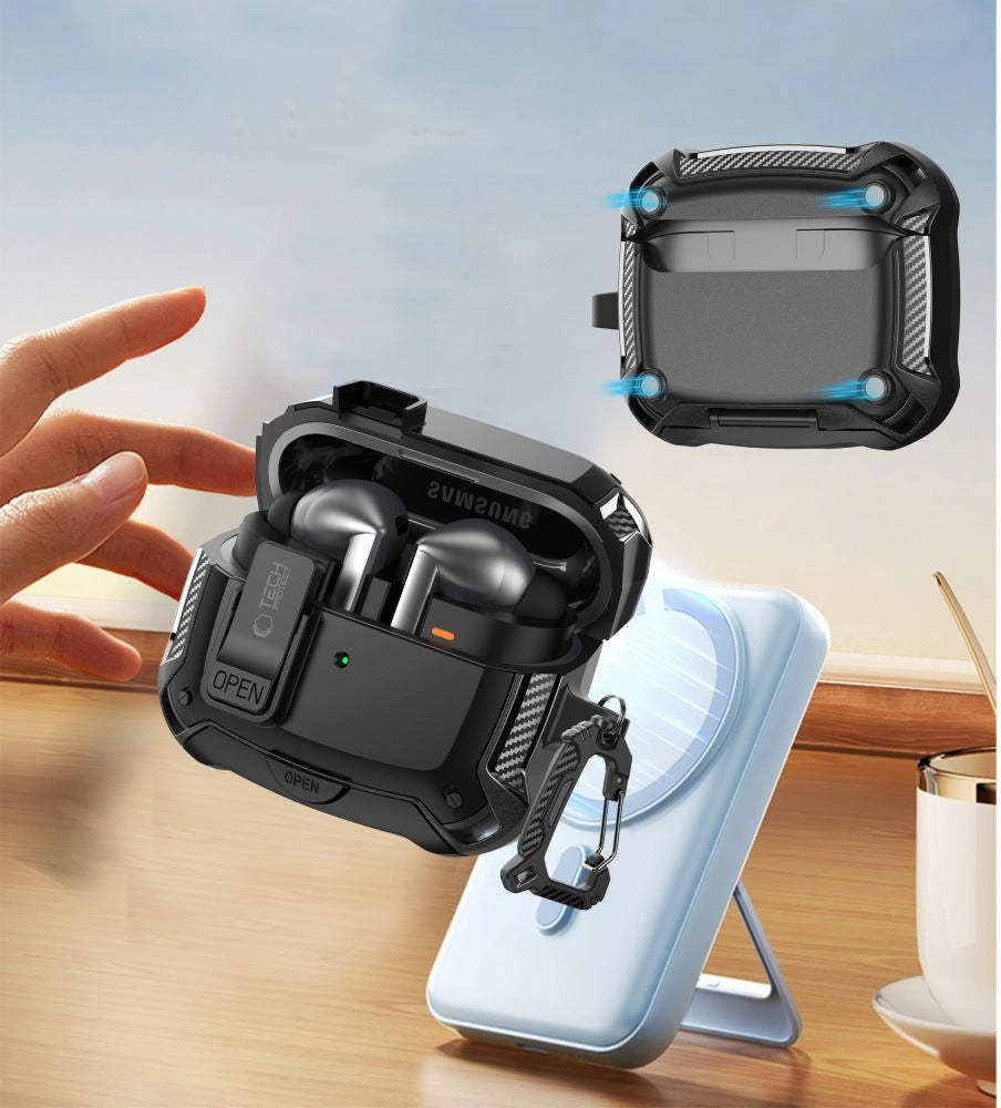 Etui Tech-Protect na Samsung Galaxy Buds 3 / 3 FE / 3 Pro - czarne – zdjęcie 8