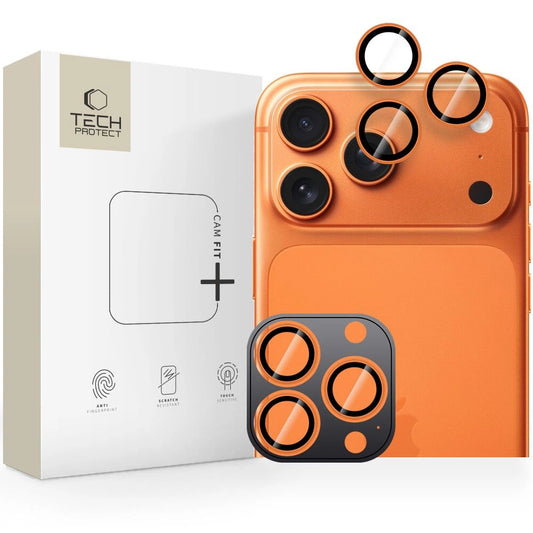 Osłona aparatu Tech-Protect Camring Fit+ na iPhone 14 Pro - pomarańczowa