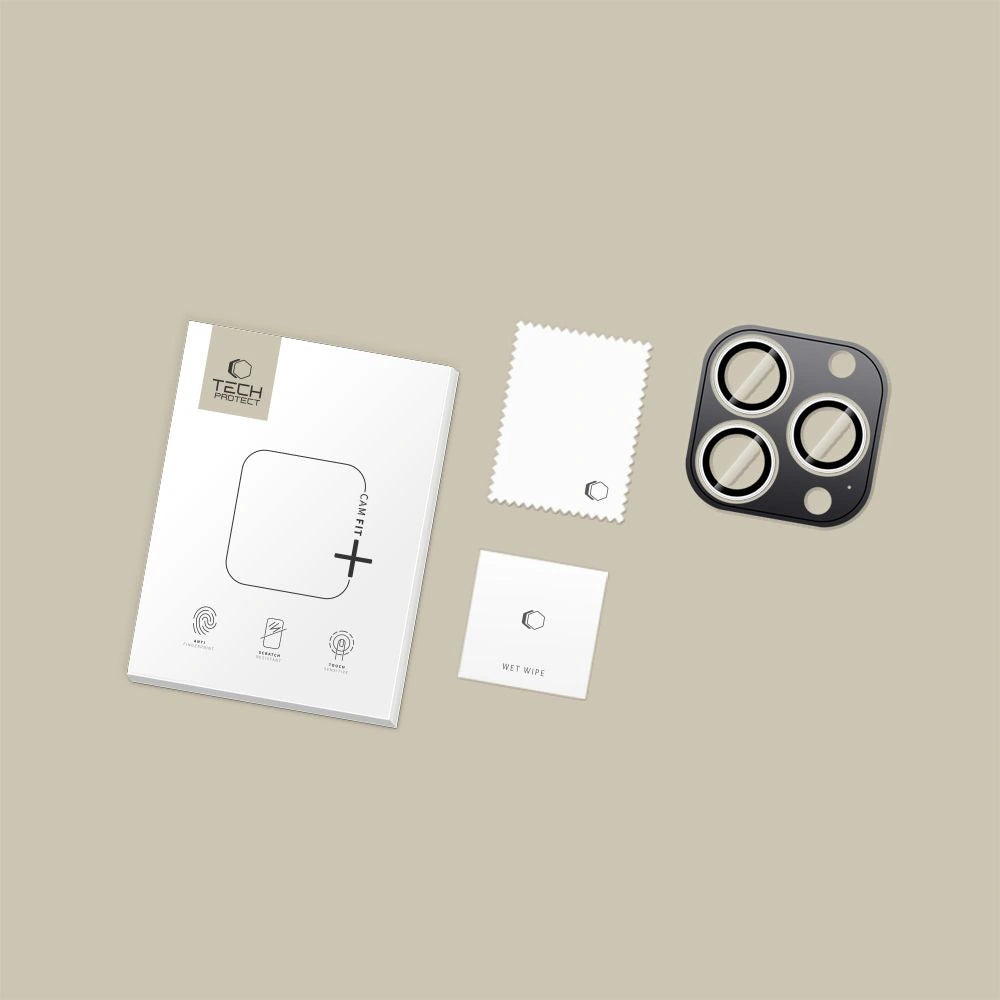 Osłona aparatu Tech-Protect Camring Fit+ na iPhone 14 Pro - srebrna – zdjęcie 5