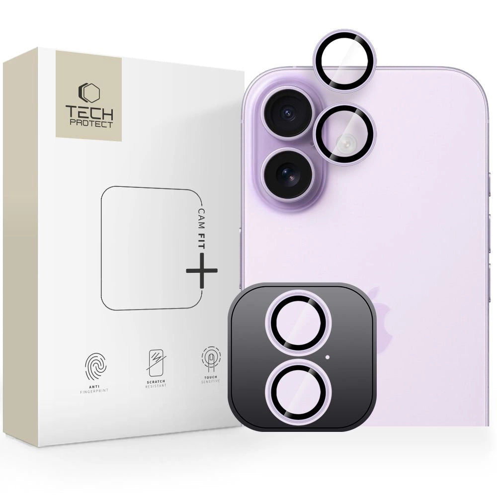 Osłona aparatu Tech-Protect Camring Fit+ na iPhone 17 - fioletowe