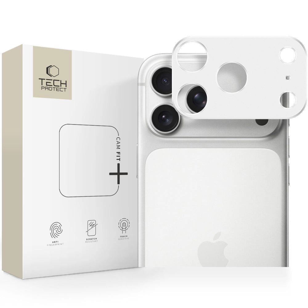 Osłona aparatu Tech-Protect Camalloy Fit+ na iPhone 17 Pro Max - srebrna