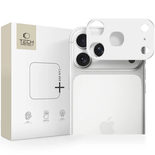 Osłona aparatu Tech-Protect Camalloy Fit+ na iPhone 17 Pro Max - srebrna
