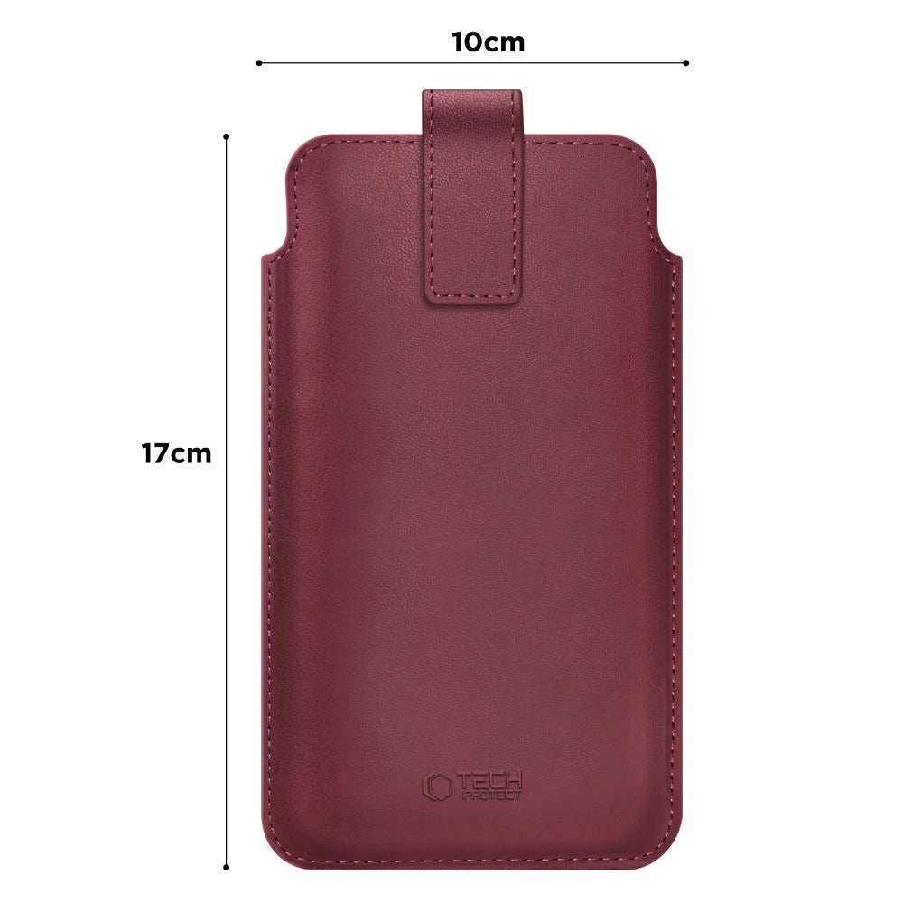 Etui Tech-Protect SM65 dla smartfonów 6.0-6.9" - bordowe – zdjęcie 2