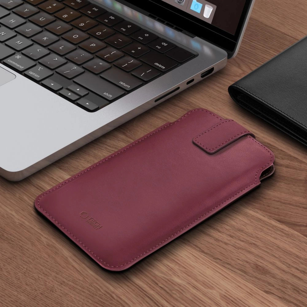 Etui Tech-Protect SM65 dla smartfonów 6.0-6.9" - bordowe – zdjęcie 4