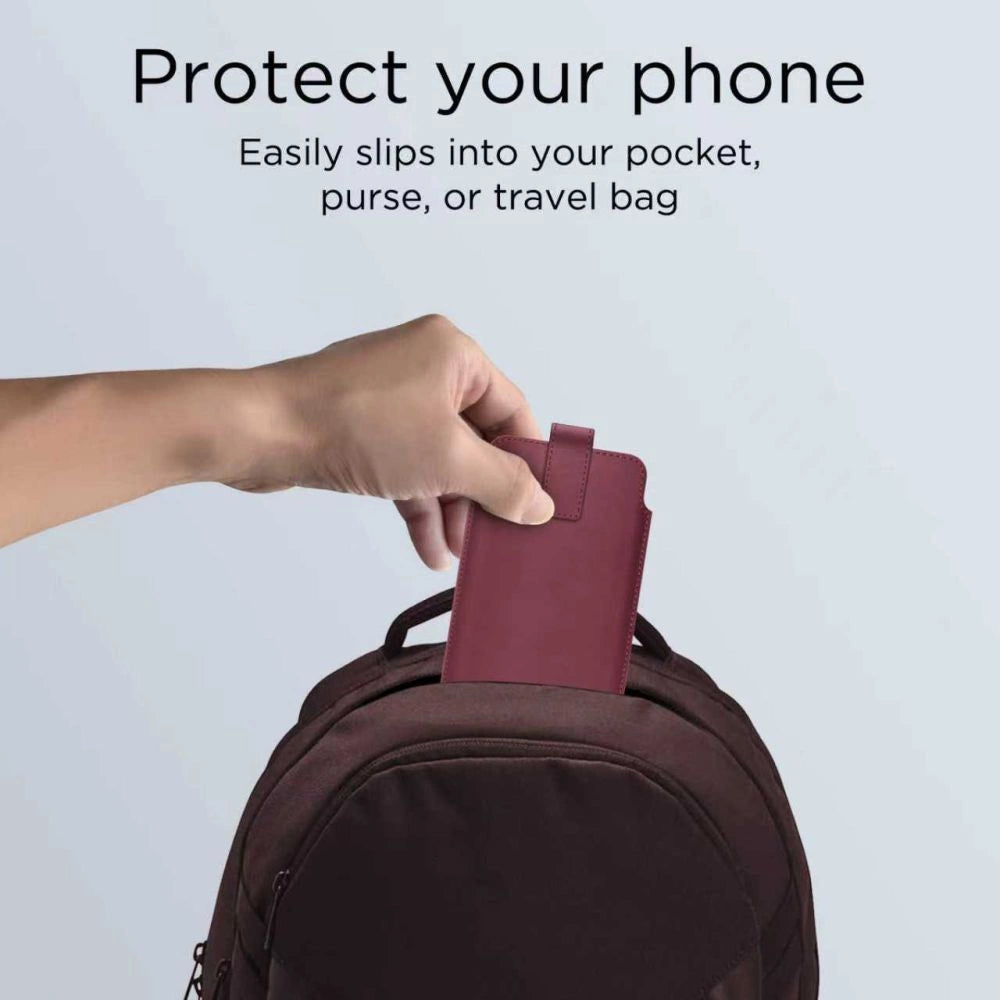 Etui Tech-Protect SM65 dla smartfonów 6.0-6.9" - bordowe – zdjęcie 5