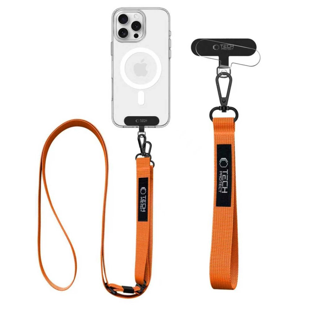 Smycz Tech-Protect C6S Rope Crossbody - pomarańczowa – zdjęcie 2