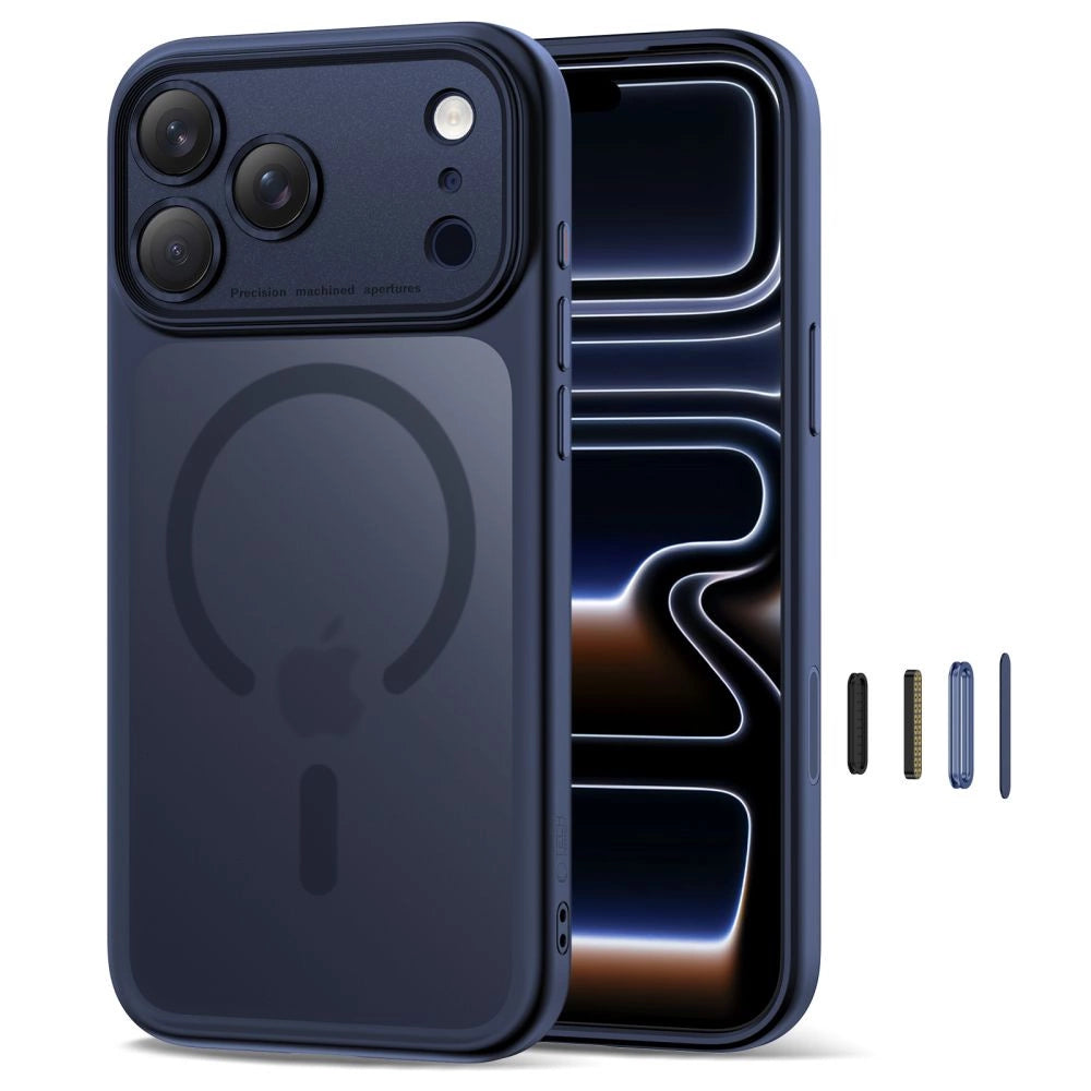 Etui Tech-Protect Magpeak Magsafe CC na iPhone 17 Pro - granatowy mat – zdjęcie 2