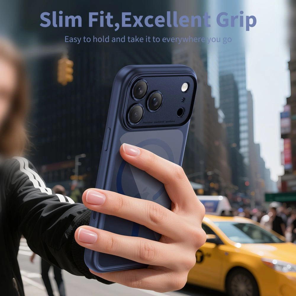Etui Tech-Protect Magpeak na iPhone 17 Pro - przezroczysto-granatowe