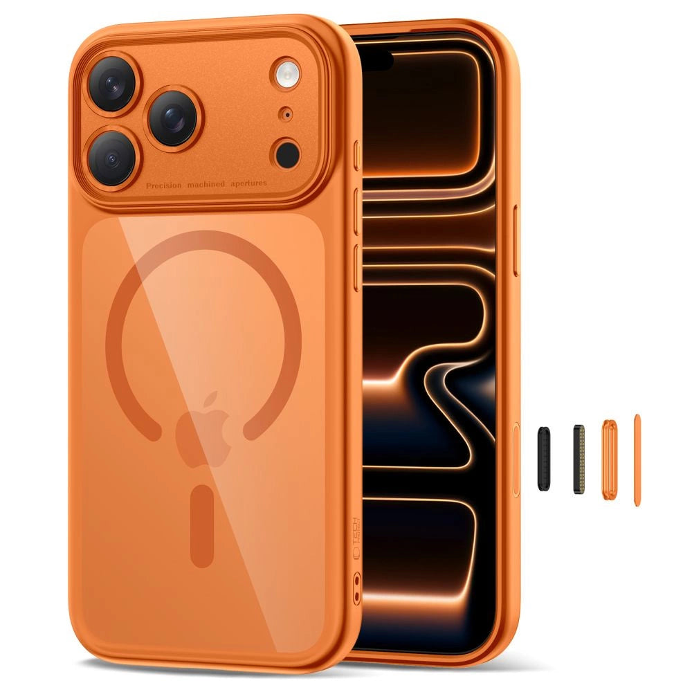 Etui Tech-Protect Magpeak na iPhone 17 Pro - przezroczysto-pomarańczowe – zdjęcie 2