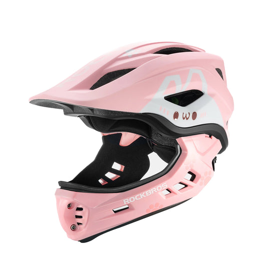 Kask rowerowy Rockbros TT-32002 Rabbit dziecięcy z odpinaną - różowy