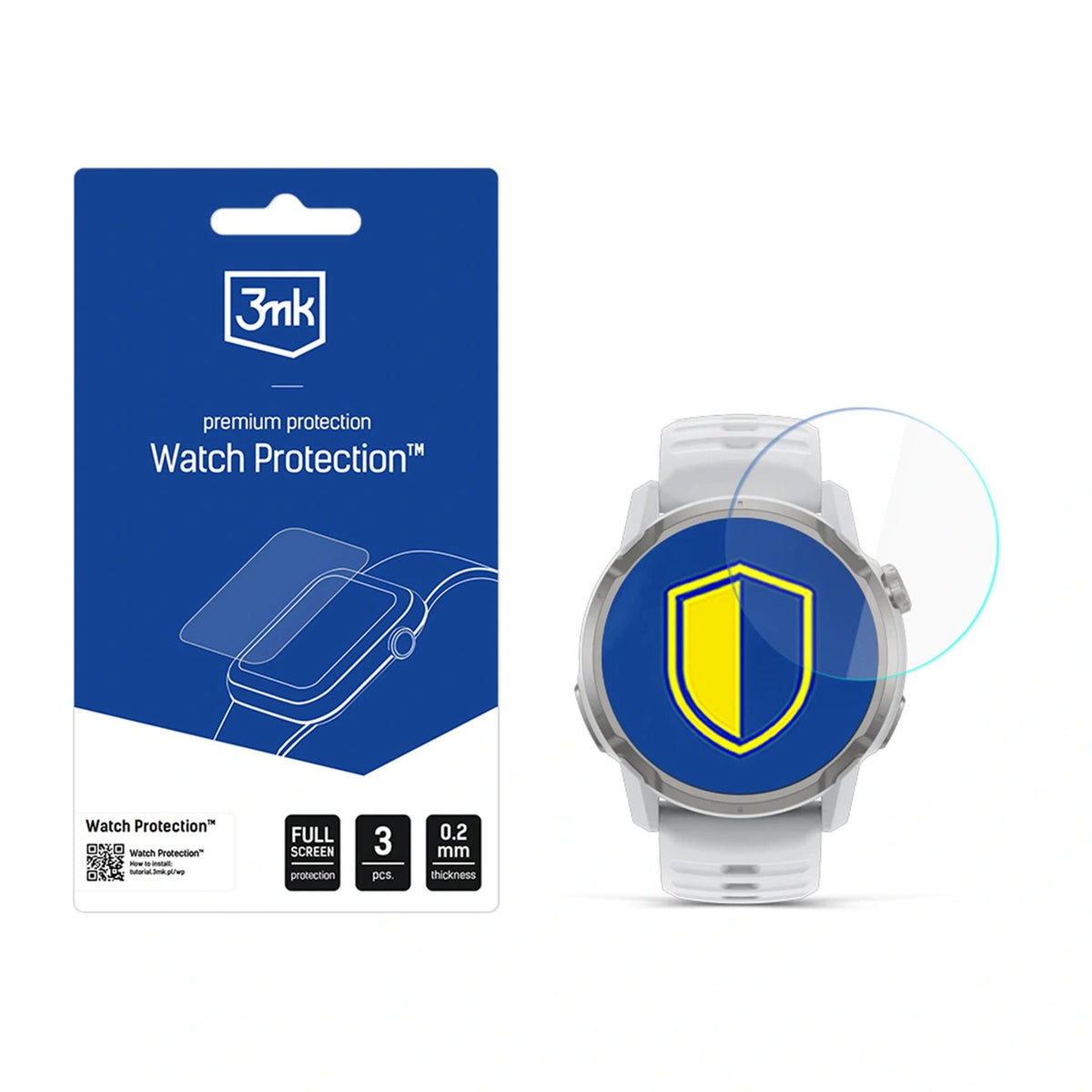 Szkło hybrydowe na wyświetlacz smartwatcha 3mk Watch na Coros Apex 4 42mm
