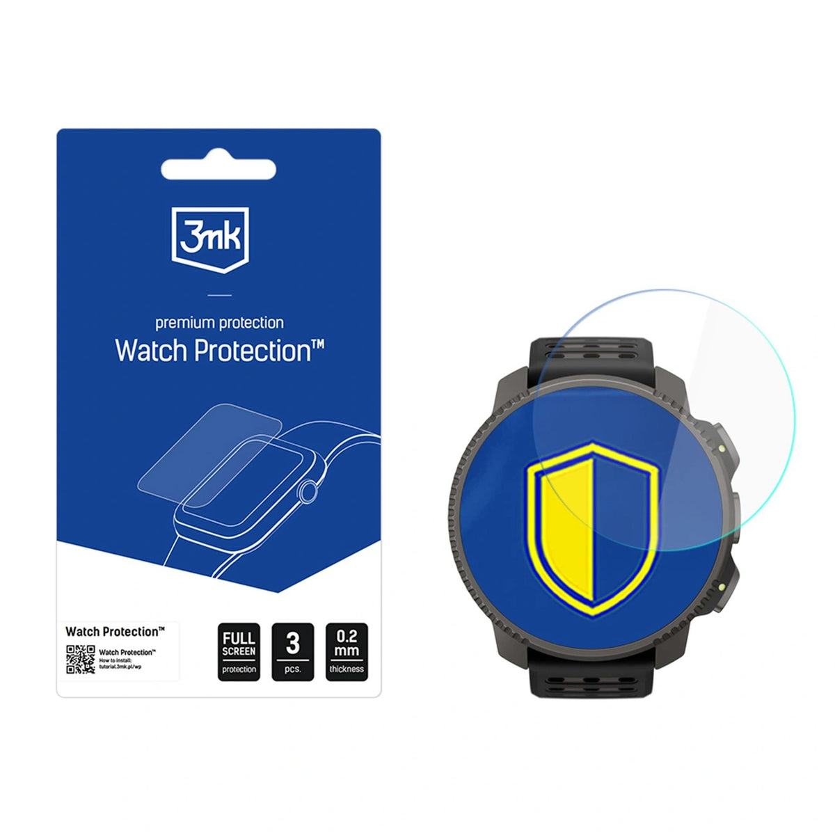 Szkło hybrydowe na wyświetlacz smartwatcha 3mk na Suunto Vertical 2 (49mm)