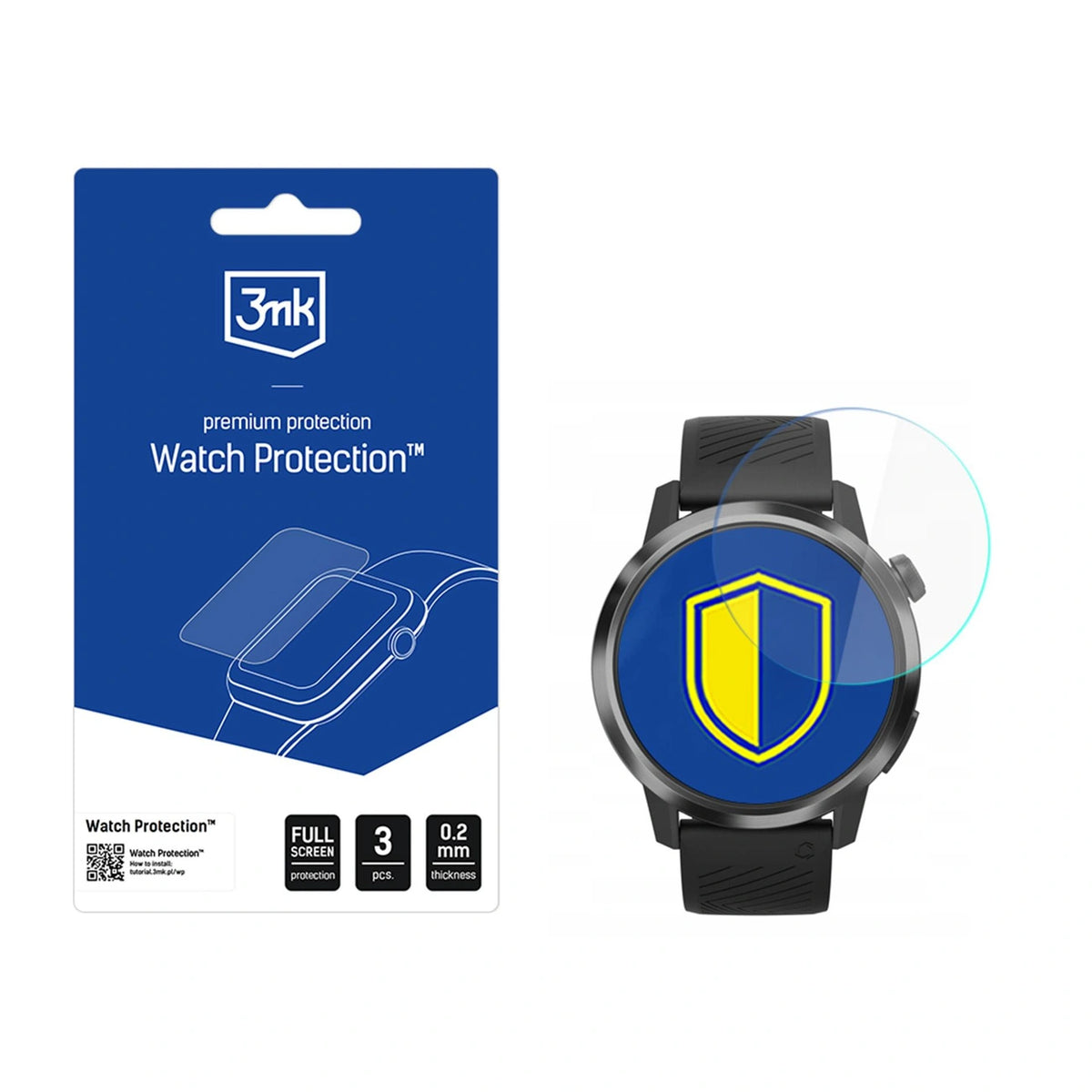 Szkło hybrydowe na wyświetlacz smartwatcha 3mk Watch na Coros Apex 4 46mm