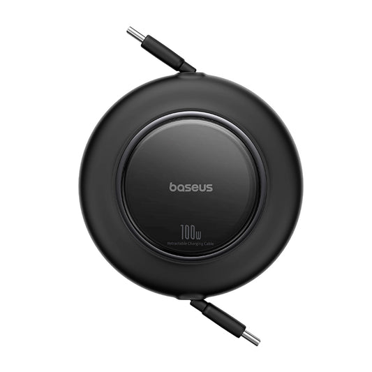 Kabel Baseus Free2Pull Mini 100W zwijany USB-C - USB-C 2m - czarny