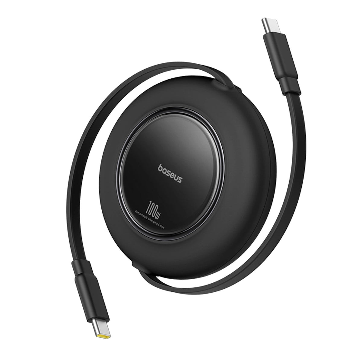 Kabel Baseus Free2Pull Mini 100W zwijany USB-C - USB-C 2m - czarny – zdjęcie 2