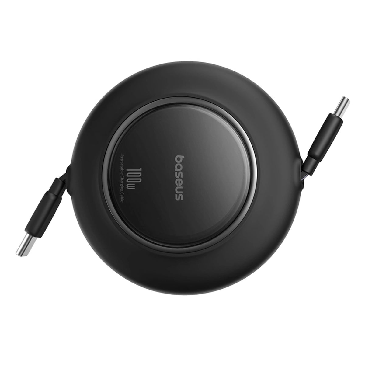 Kabel Baseus Free2Pull Mini 100W zwijany USB-C - USB-C 2m - czarny – zdjęcie 3