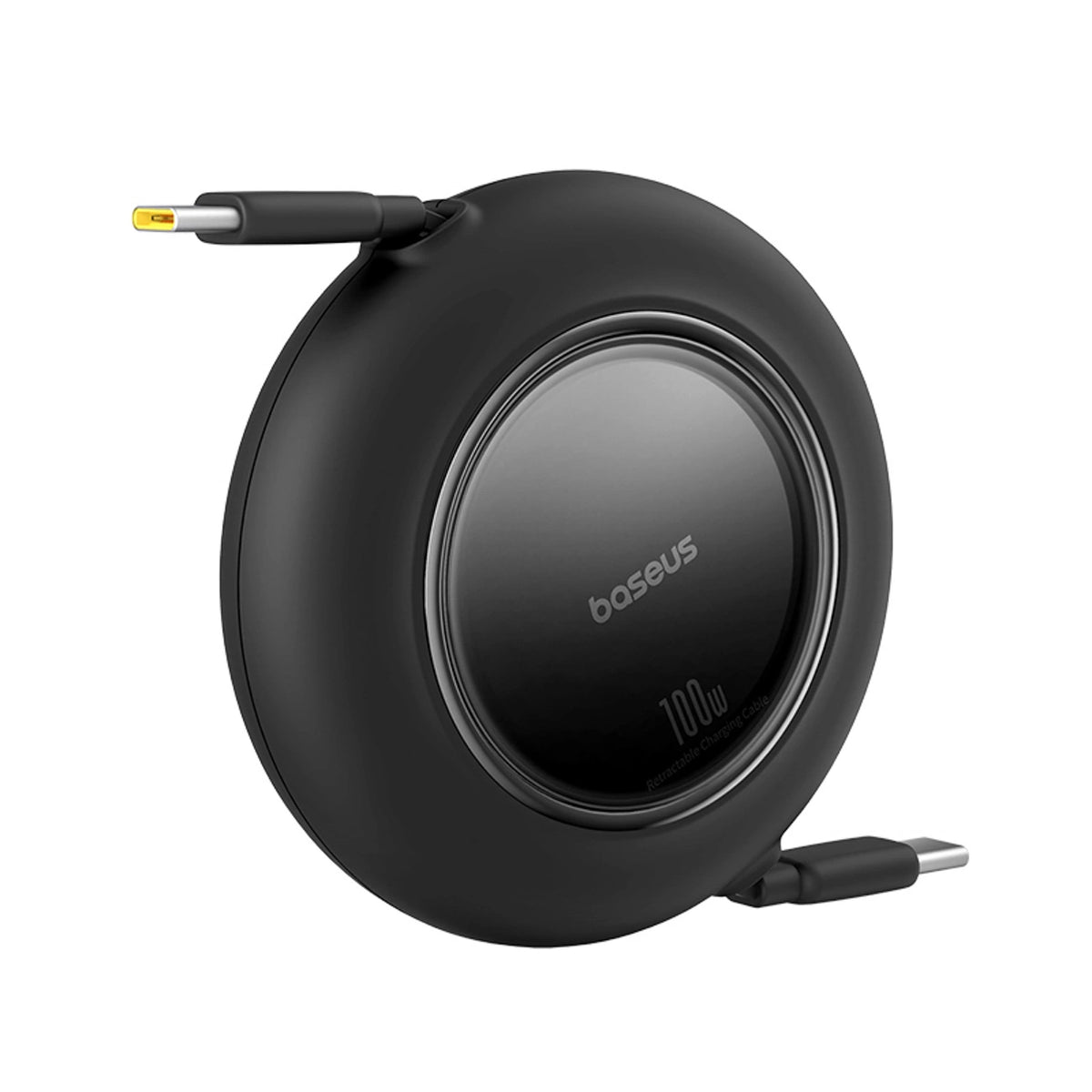 Kabel Baseus Free2Pull Mini 100W zwijany USB-C - USB-C 2m - czarny – zdjęcie 4