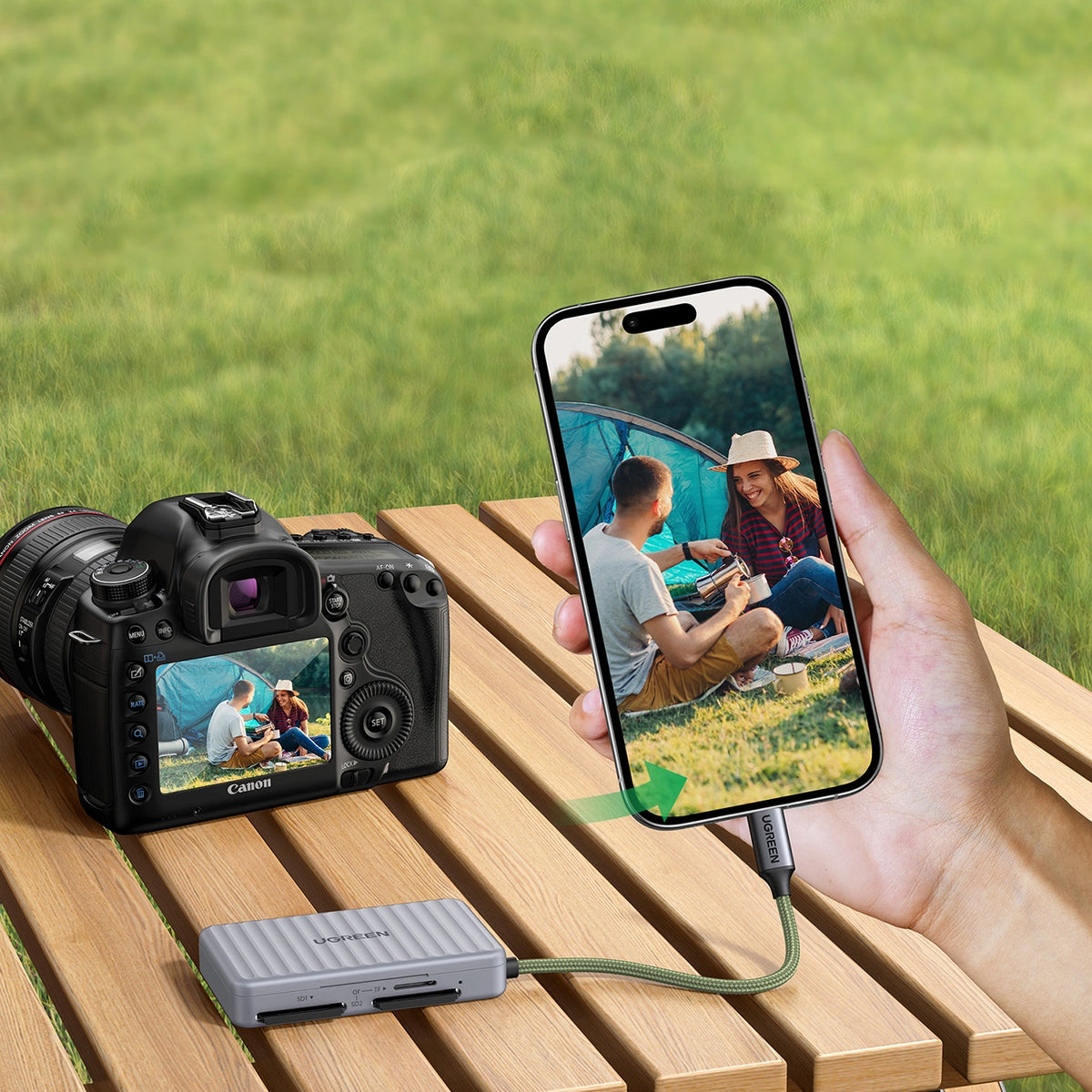 Czytnik kart pamięci Ugreen CM868 USB-C - szary – zdjęcie 8