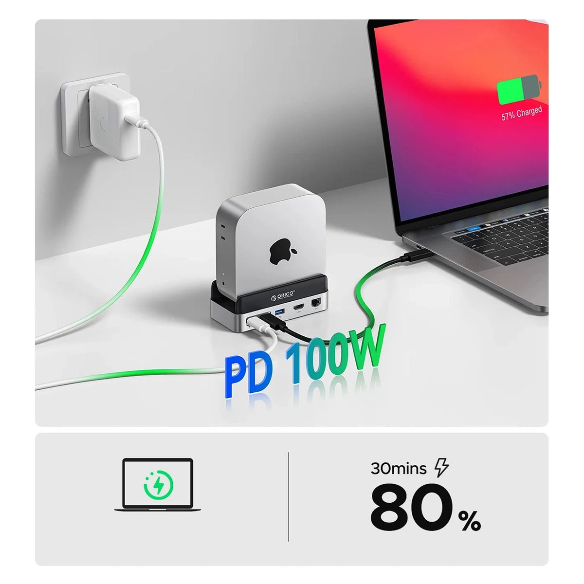 Stacja dokująca Orico MiniDock 10w1 z na dysk twardy SSD - srebrna – zdjęcie 5