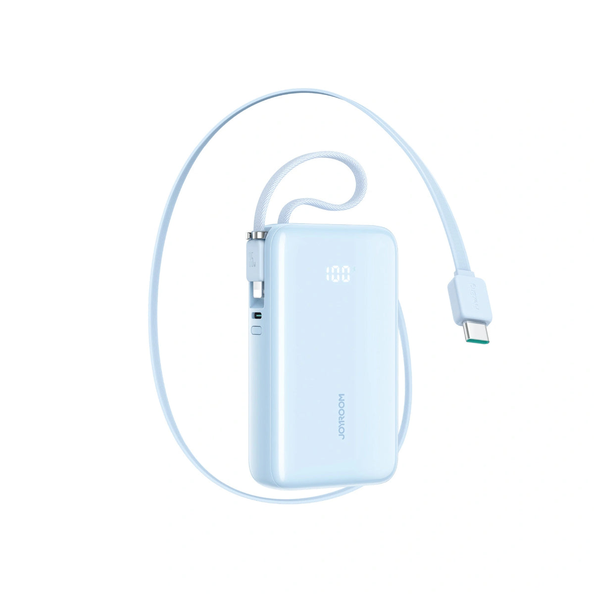 Powerbank Joyroom JR-PR2L 10000mAh 35W z wbudowanym zwijanym - niebieski