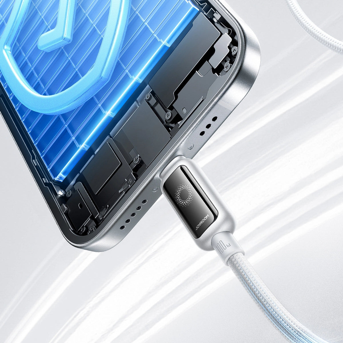 Kabel Joyroom S-A55 StarFlight 100W USB-C - USB-C 1,2m - biały – zdjęcie 11