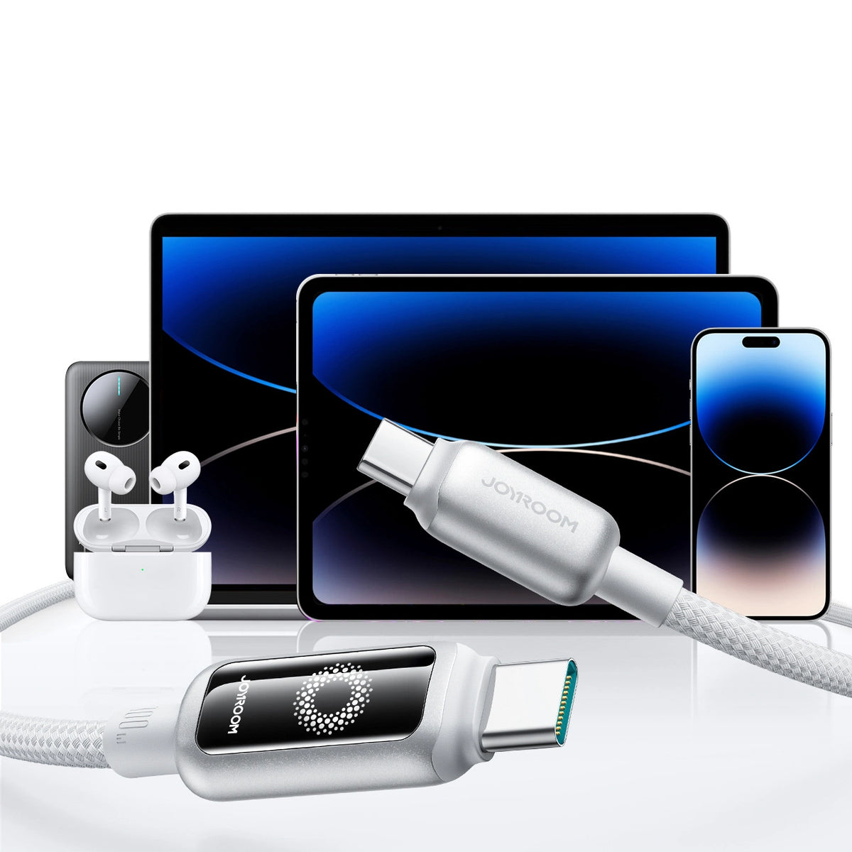 Kabel Joyroom S-A55 StarFlight 100W USB-C - USB-C 1,2m - biały – zdjęcie 12