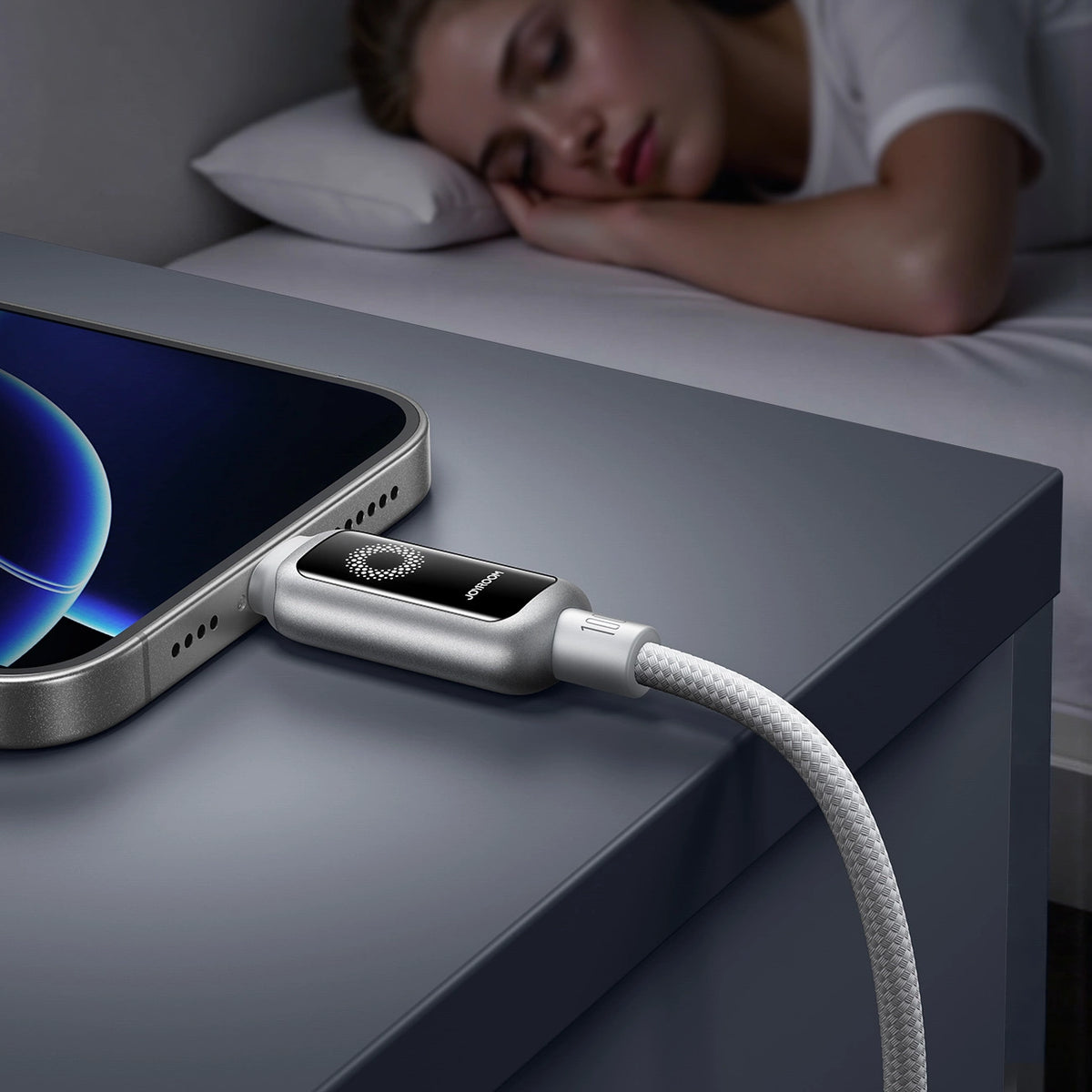 Kabel Joyroom S-A55 StarFlight 100W USB-C - USB-C 1,2m - biały – zdjęcie 9
