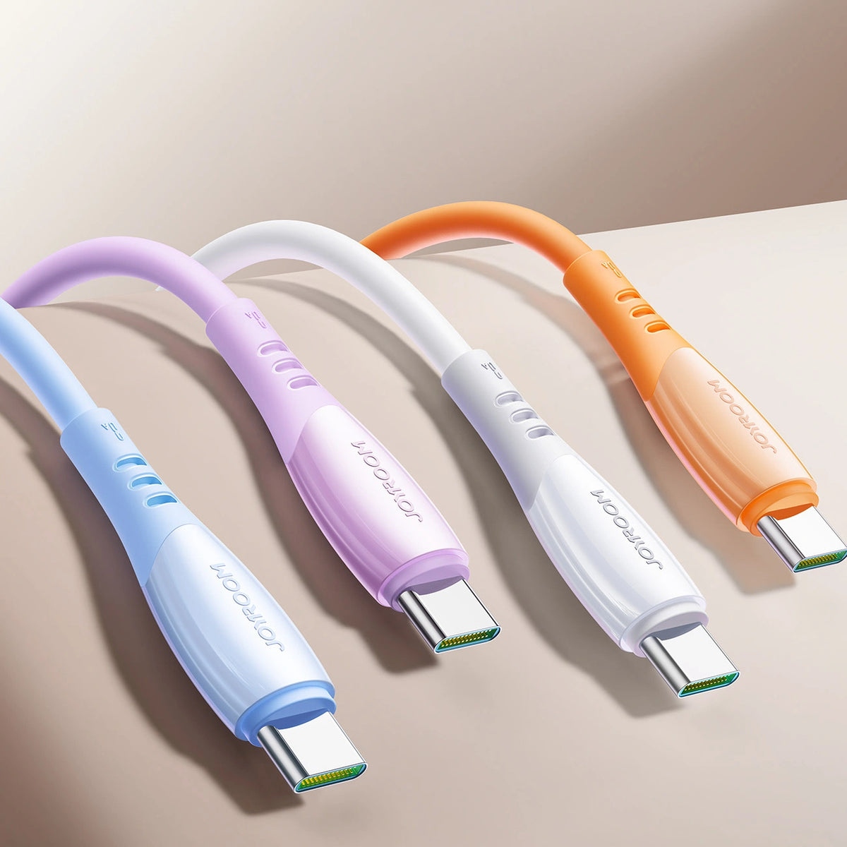 Kabel Joyroom S-A59 Vibrant Series 3A USB-A - USB-C 1,2m - pomarańczowy – zdjęcie 10