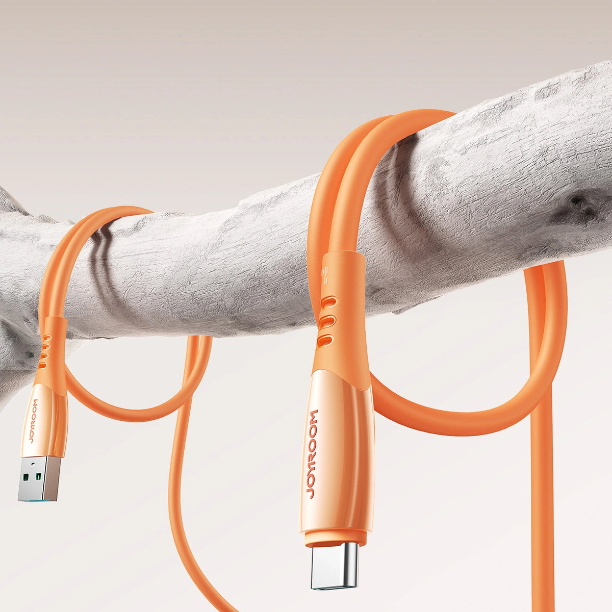 Kabel Joyroom S-A59 Vibrant Series 3A USB-A - USB-C 1,2m - pomarańczowy – zdjęcie 11