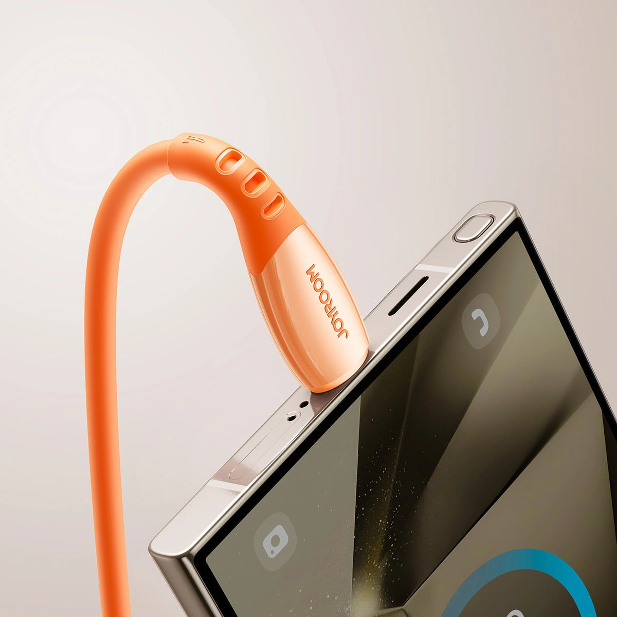 Kabel Joyroom S-A59 Vibrant Series 3A USB-A - USB-C 1,2m - pomarańczowy – zdjęcie 9