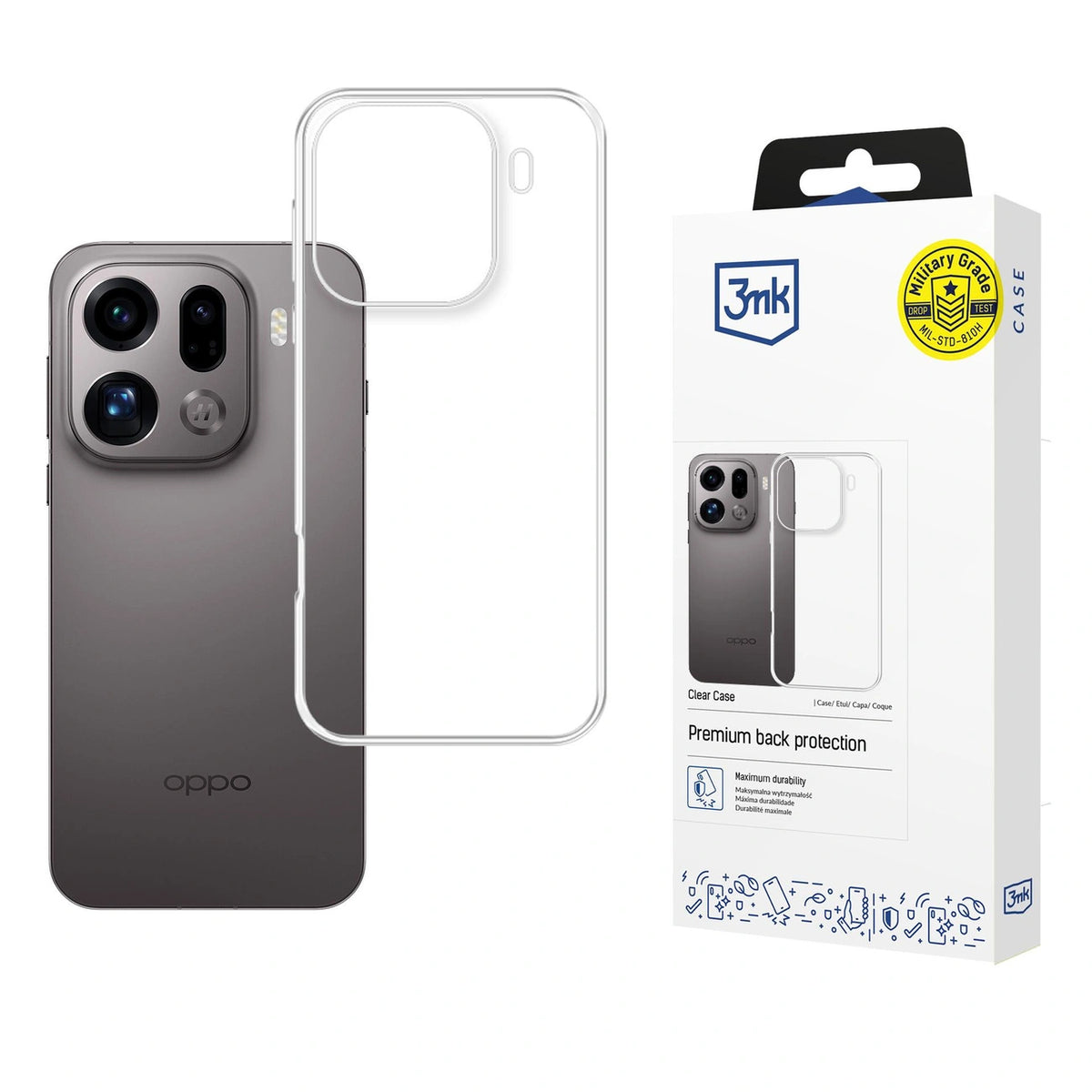 Etui 3mk Clear Case na Oppo Find X9 Pro - przezroczyste