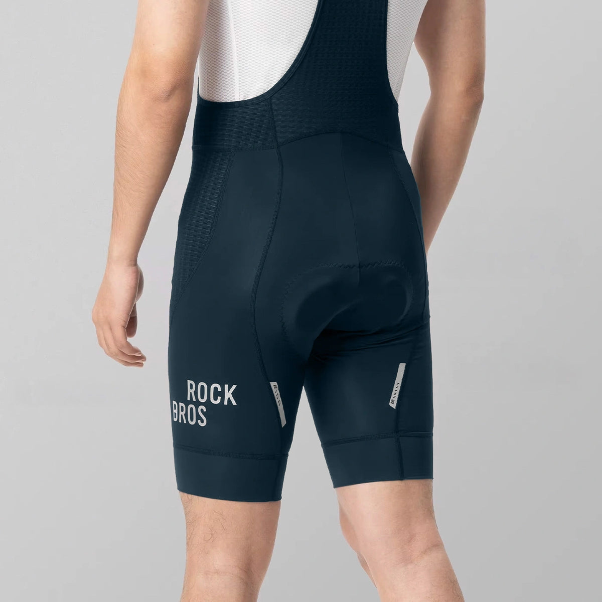 Spodenki rowerowe z szelkami Rockbros YDDK009 męskie - ciemnoniebieskie – zdjęcie 5
