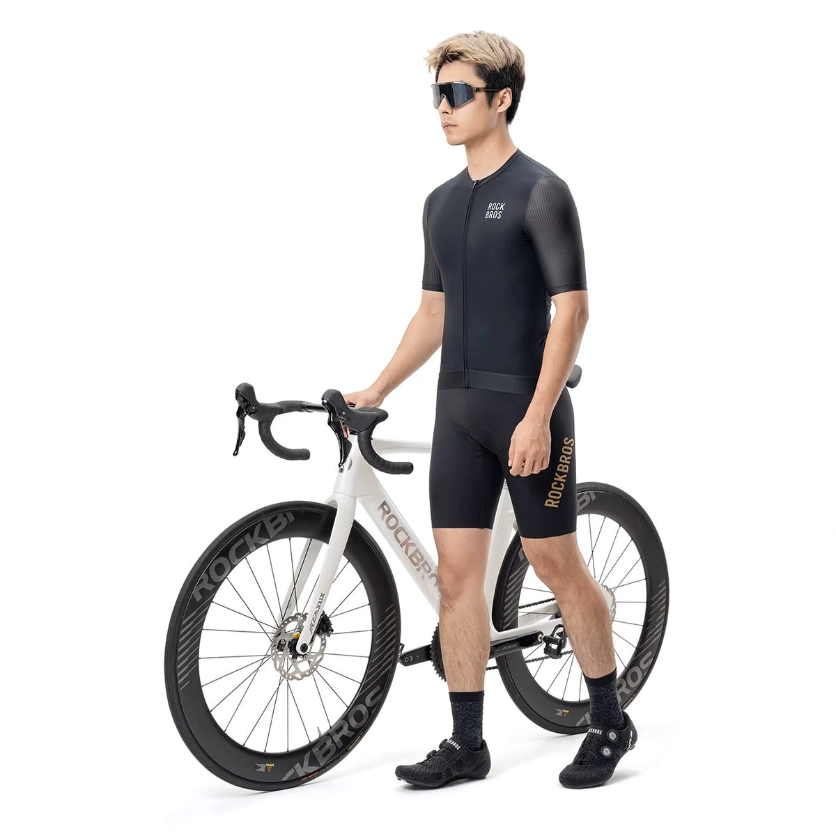 Koszulka rowerowa Rockbros 15200025 z krótkim rękawem rozmiar XXXL - czarna – zdjęcie 5