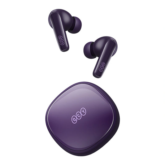 Słuchawki dokanałowe QCY T13X z ENC IPX5 Bluetooth 5.3 - fioletowe