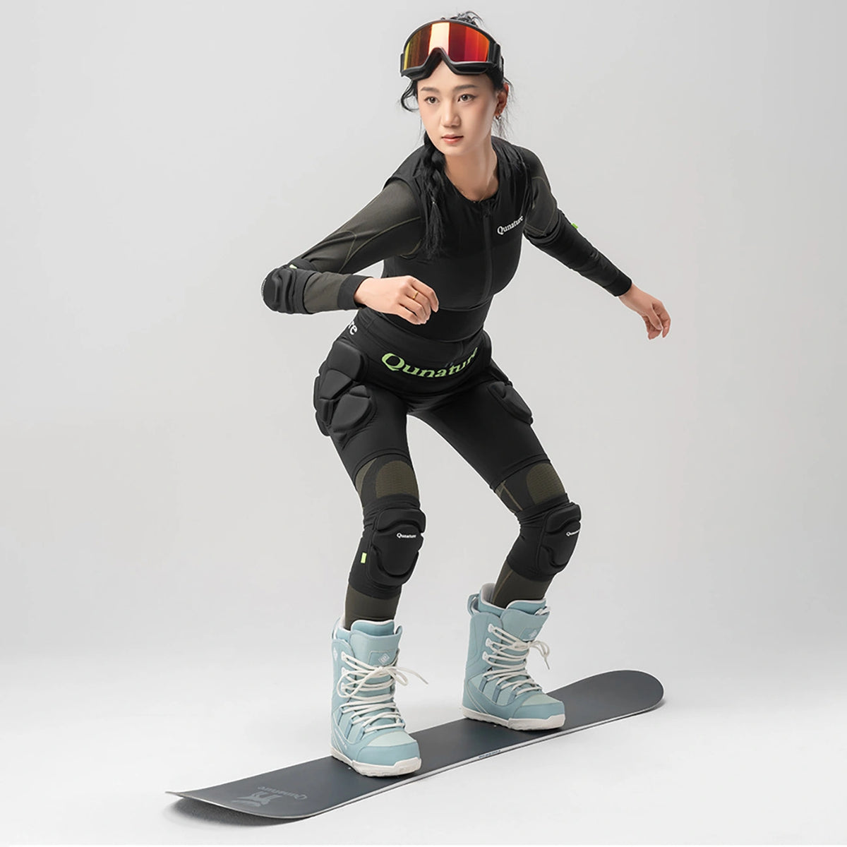Ochraniacze bioder Qunature Ski - Advanced L narty snowboard łyżwy - czarne – zdjęcie 10