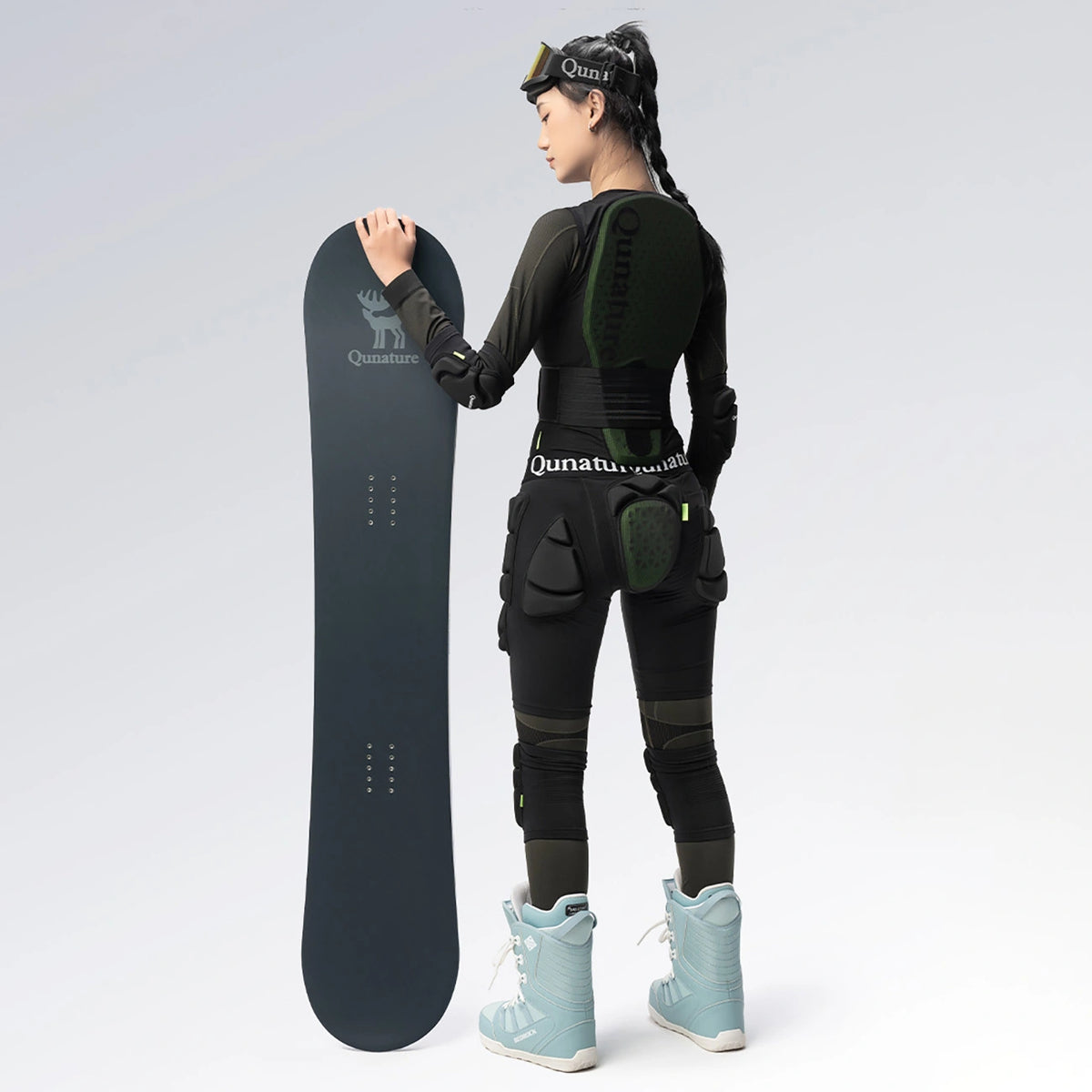 Ochraniacze bioder Qunature Ski - Advanced L narty snowboard łyżwy - czarne – zdjęcie 5