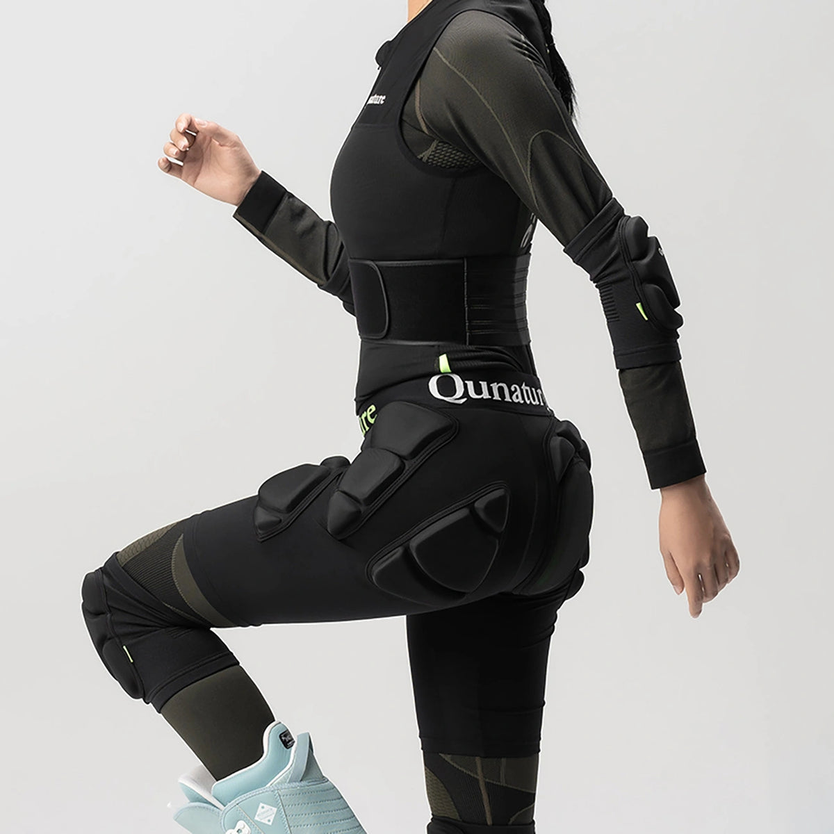 Ochraniacze bioder Qunature Ski - Advanced L narty snowboard łyżwy - czarne – zdjęcie 8