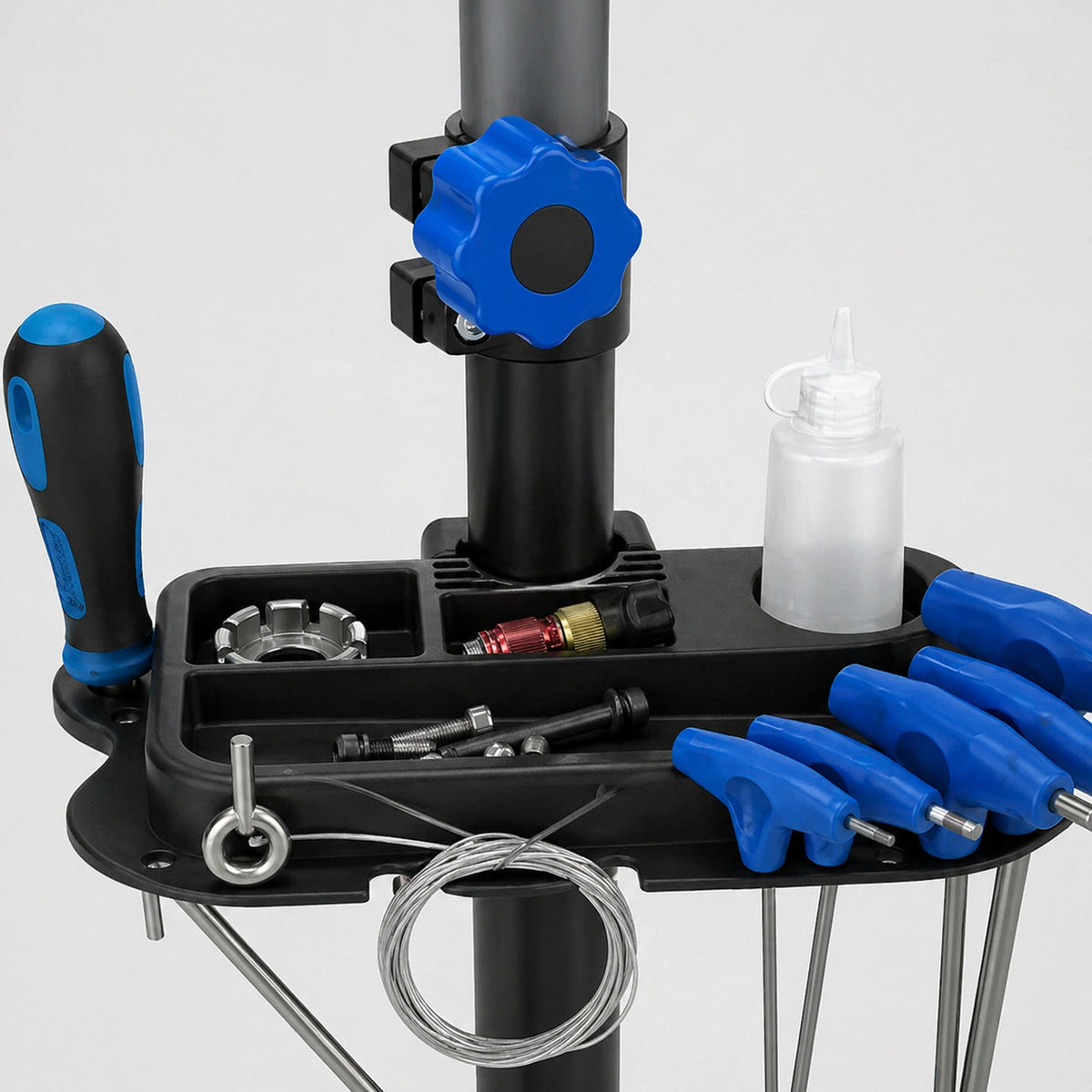 Stojak serwisowy Wozinsky WSS-180 z pokrętłami do rowerów 30 kg - czarny – zdjęcie 16