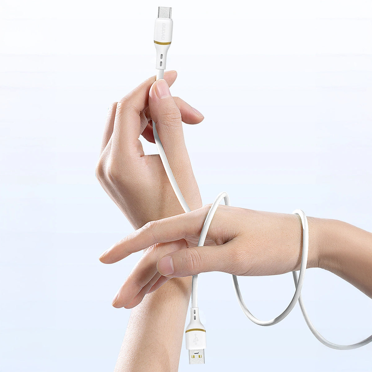 Kabel Dudao L25L USB-A - Lightning 1m 30W w miękkim silikonowym - biały – zdjęcie 2