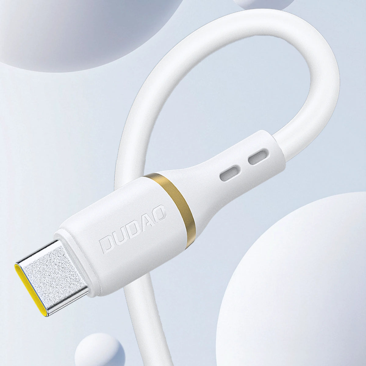 Kabel Dudao L25L USB-A - Lightning 1m 30W w miękkim silikonowym - biały – zdjęcie 4