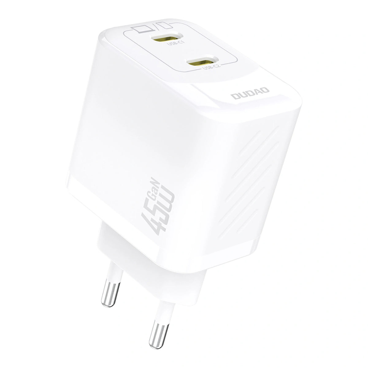 Ładowarka sieciowa Dudao A28PEU PD 45W GaN 2xUSB-C - biała