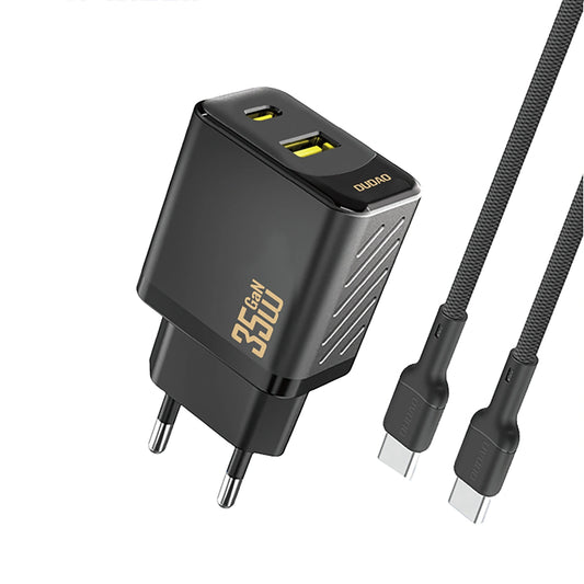 Ładowarka sieciowa Dudao A27MaxCEU PD QC 35W USB-A USB-C z kablem - czarna